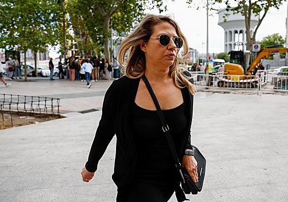 Cristina Álvarez a su llegada a los juzgados de Madrid.