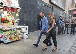 Pedro Sánchez y Begoña Gómez este miércoles  en el estreno de la última película de Amenábar