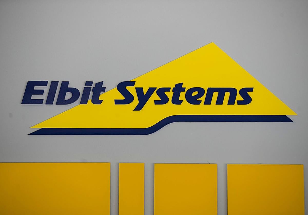 Logo de la empresa de armamento israelí Elbit Systems.