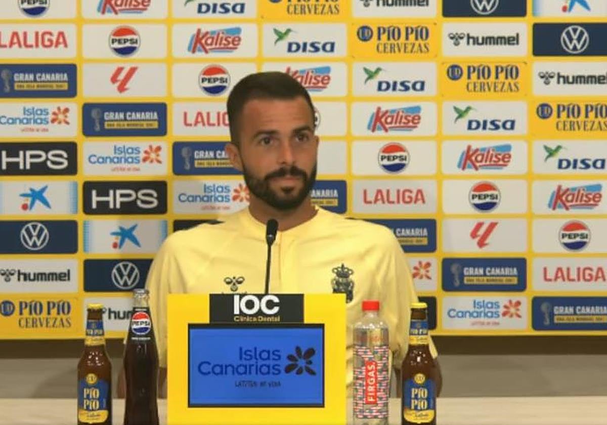 Kirian, durante la rueda de prensa.