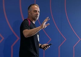 El entrenador del Barcelona Hansi Flick.