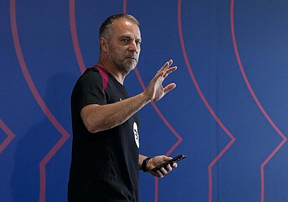 El entrenador del Barcelona Hansi Flick.
