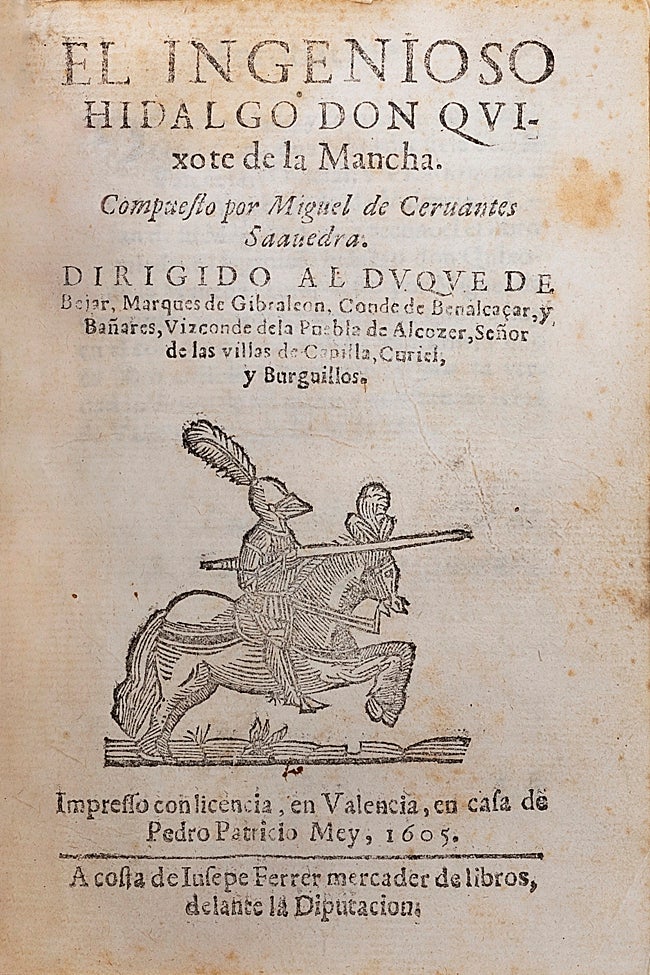 Temprana edición de 1605 impresa en Valencia por Pedro Patricio Mey.