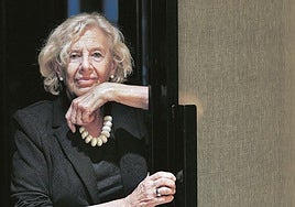 Manuela Carmena, durante la entrevista.