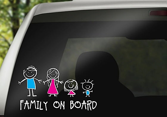 Pegatina de «familia a bordo»