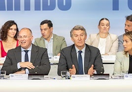 Alberto Núñez Feijóo preside la Junta Directiva Nacional del PP.