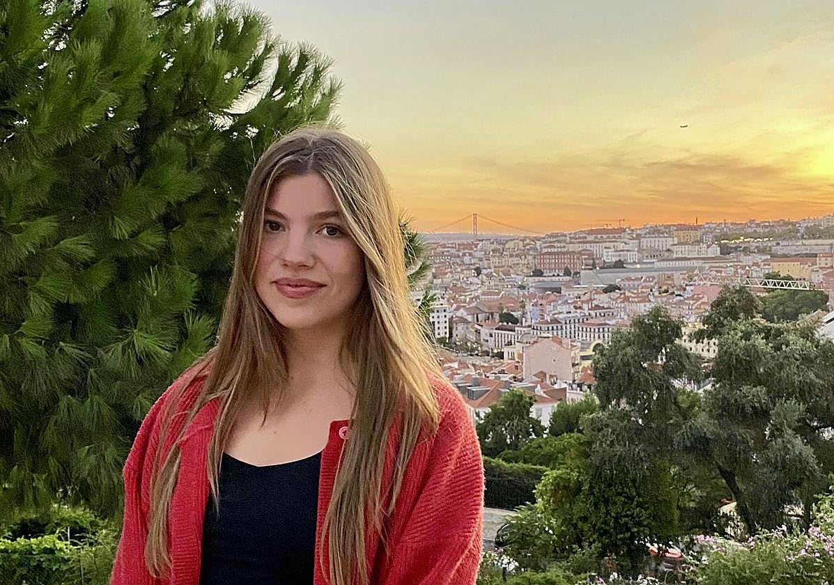 La infanta Sofía en Lisboa, donde estudia este año.