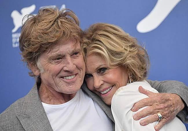 Robert Redford y Jane Fonda en el Festival de Venecia de 2017.