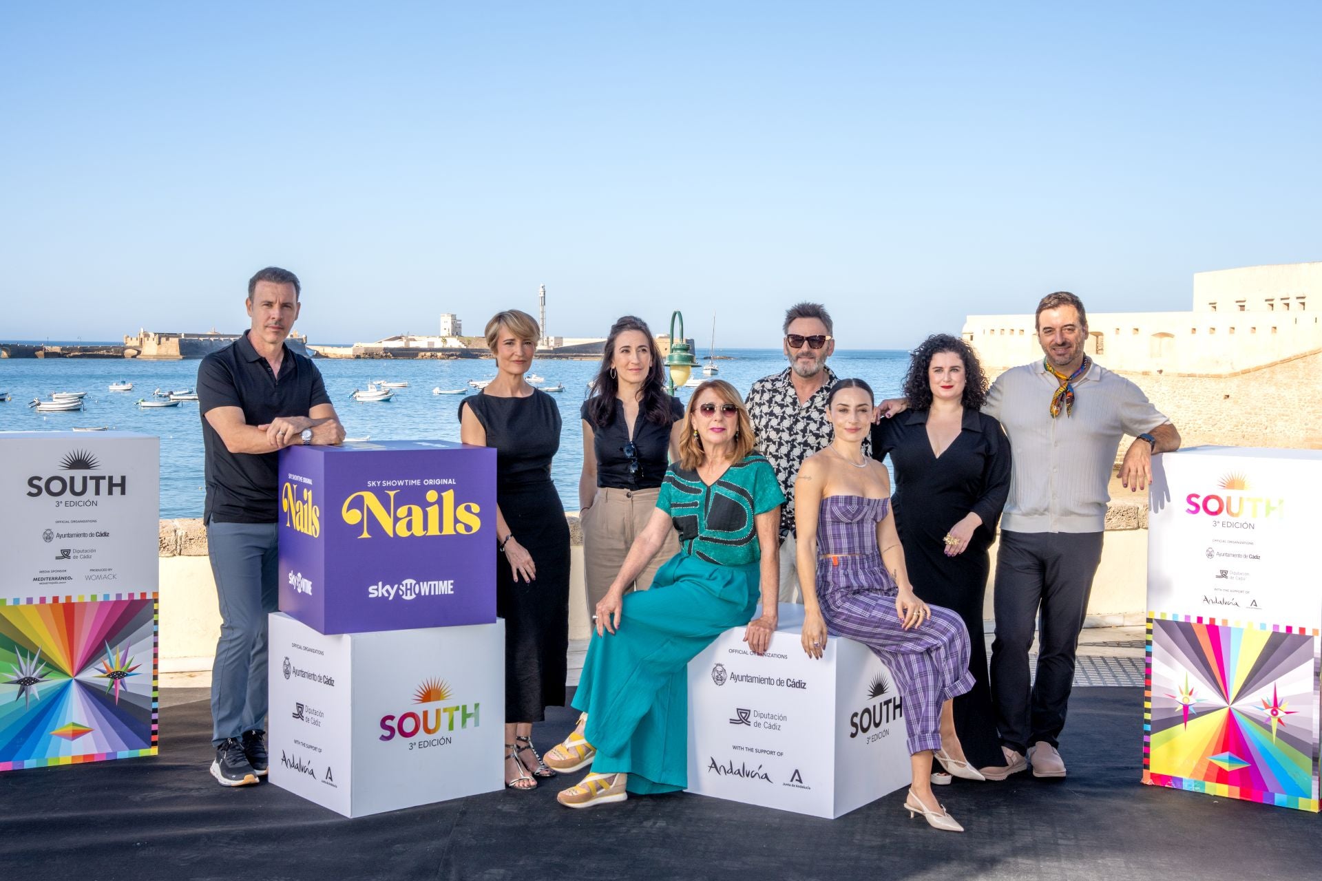 El equipo de 'Nails', la serie que llega a SkyShowtime el 6 de octubre.