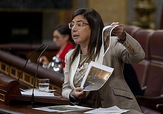 La diputada gallega del PP Ana Belén Vázquez, portavoz de Interior, en un pleno del Congreso.