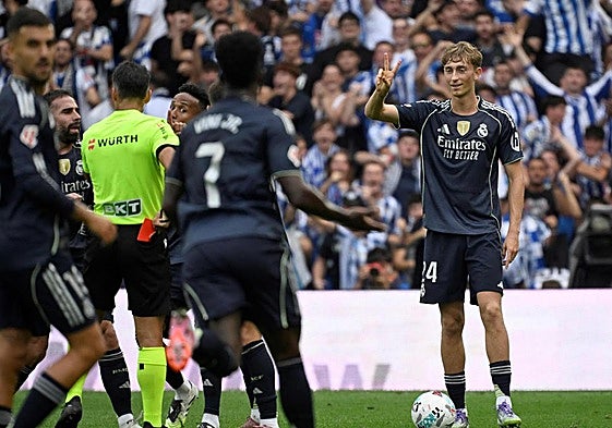 Huijsen, tras ver la roja el pasado sábado en Anoeta.