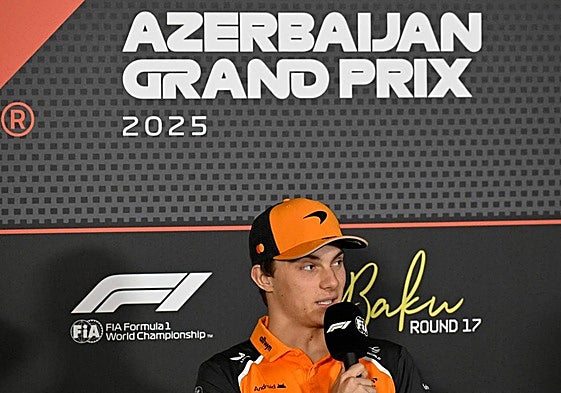 Oscar Piastri en la previa al GP de Azerbaiyán.