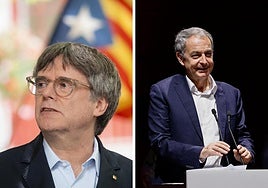 Carles Puigdemont, líder de Junts, y José Luis Rodríguez Zapatero, expresidente del Gobierno