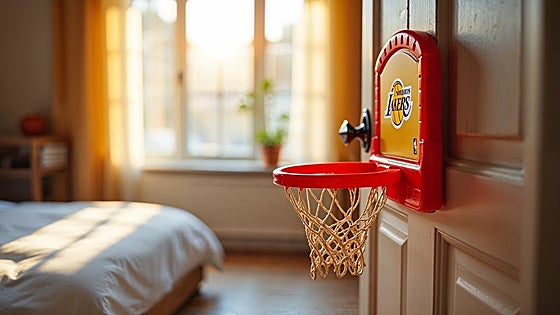 Lleva toda la emoción de la NBA a tu casa con esta mini canasta de los Lakers