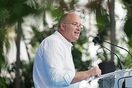 Miguel Tellado este sábado en un acto del PP en Tenerife.