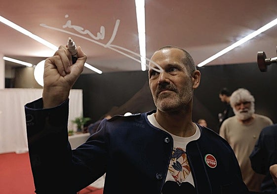 Jose Mari Goenaga en el Festival de San Sebastián.