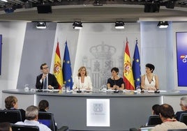 Rueda de prensa tras el Consejo de Ministros de la semana pasada.