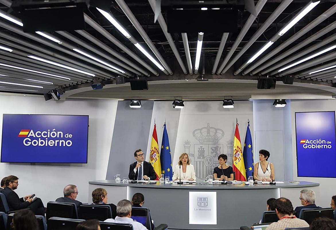 Rueda de prensa tras el Consejo de Ministros de la semana pasada.