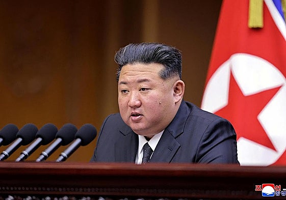 Kim Jong-un, durante la cumbre parlamentaria celebrada este fin de semana en Pyongyang.