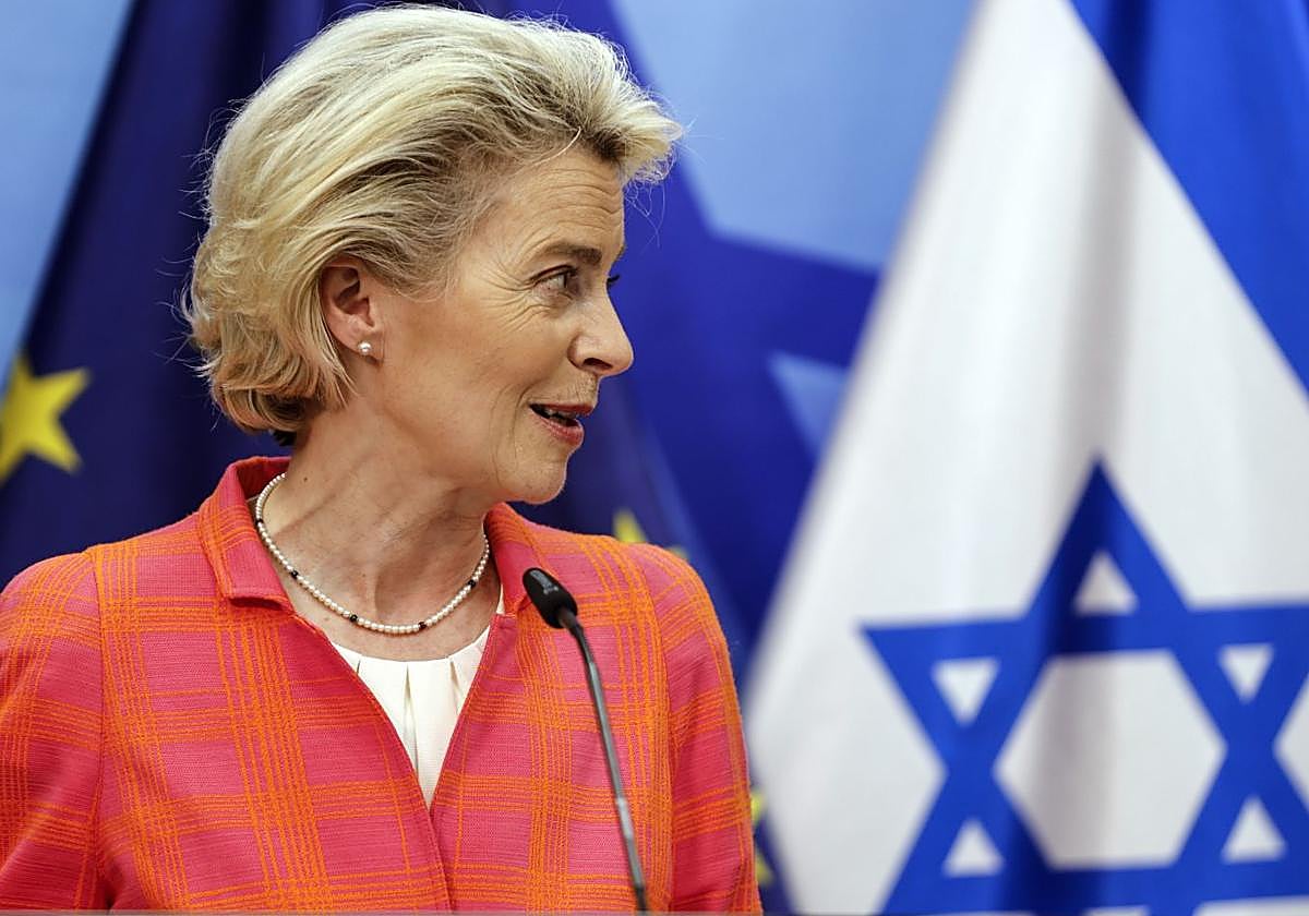 Ursula von der Leyen durante una visita en 2022 a Jerusalén.