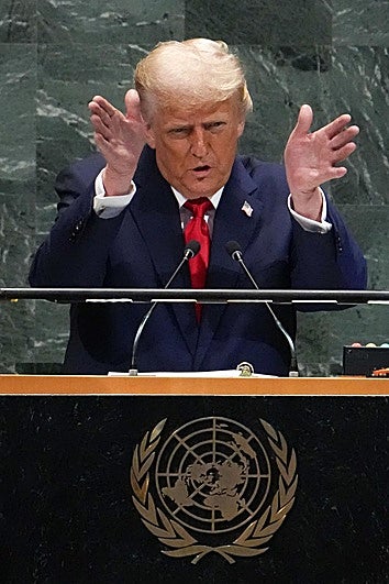 Trump, en un momento de su discurso.