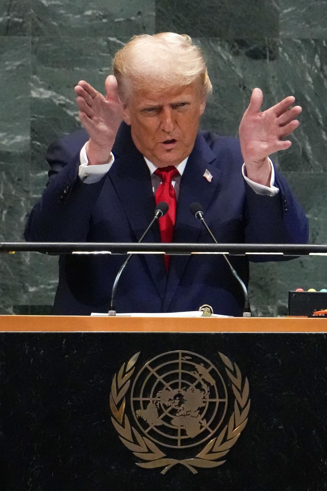 Trump, en un momento de su discurso.