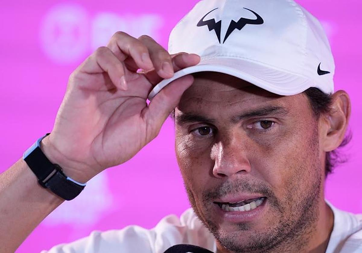 Rafa Nadal, durante una rueda de prensa.