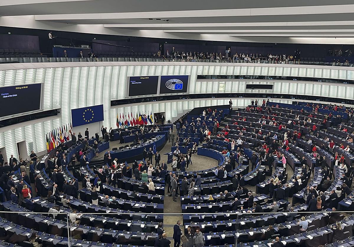Pleno del Parlamento Europeo en Estrasburgo.