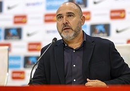 Chus Mateo, durante la rueda de prensa de presentación como nuevo seleccionador español de baloncesto.