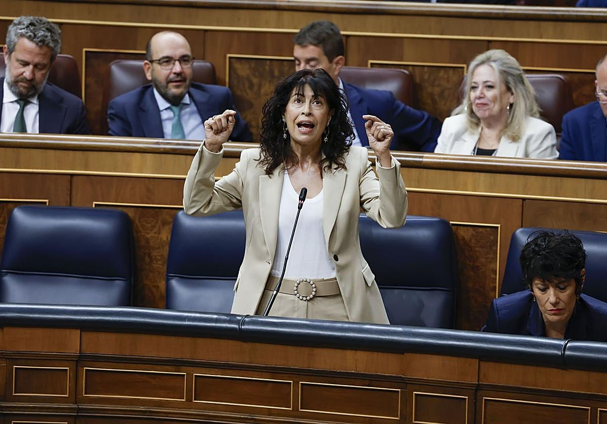 La ministra de Igualdad, Ana Redondo, este miércoles, en el Congreso.