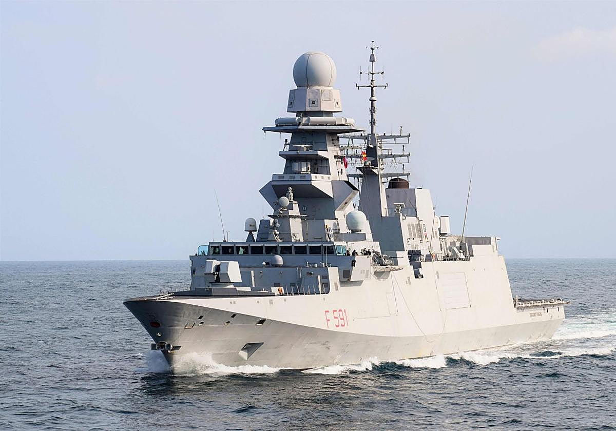 La fragata italiana 'Fasan' puso el miércoles rumbo a Creta para asistir a la flotilla.