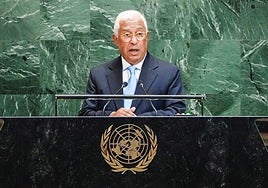António Costa, durante su intervención en la ONU.