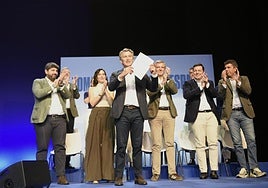 Feijóo, junto con los presidente autonómicos del PP, en Murcia.