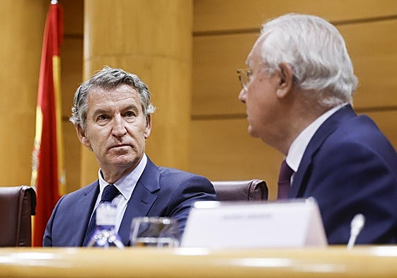 Alberto Núñez Feijóo clausura unas jornadas este martes en el Senado.