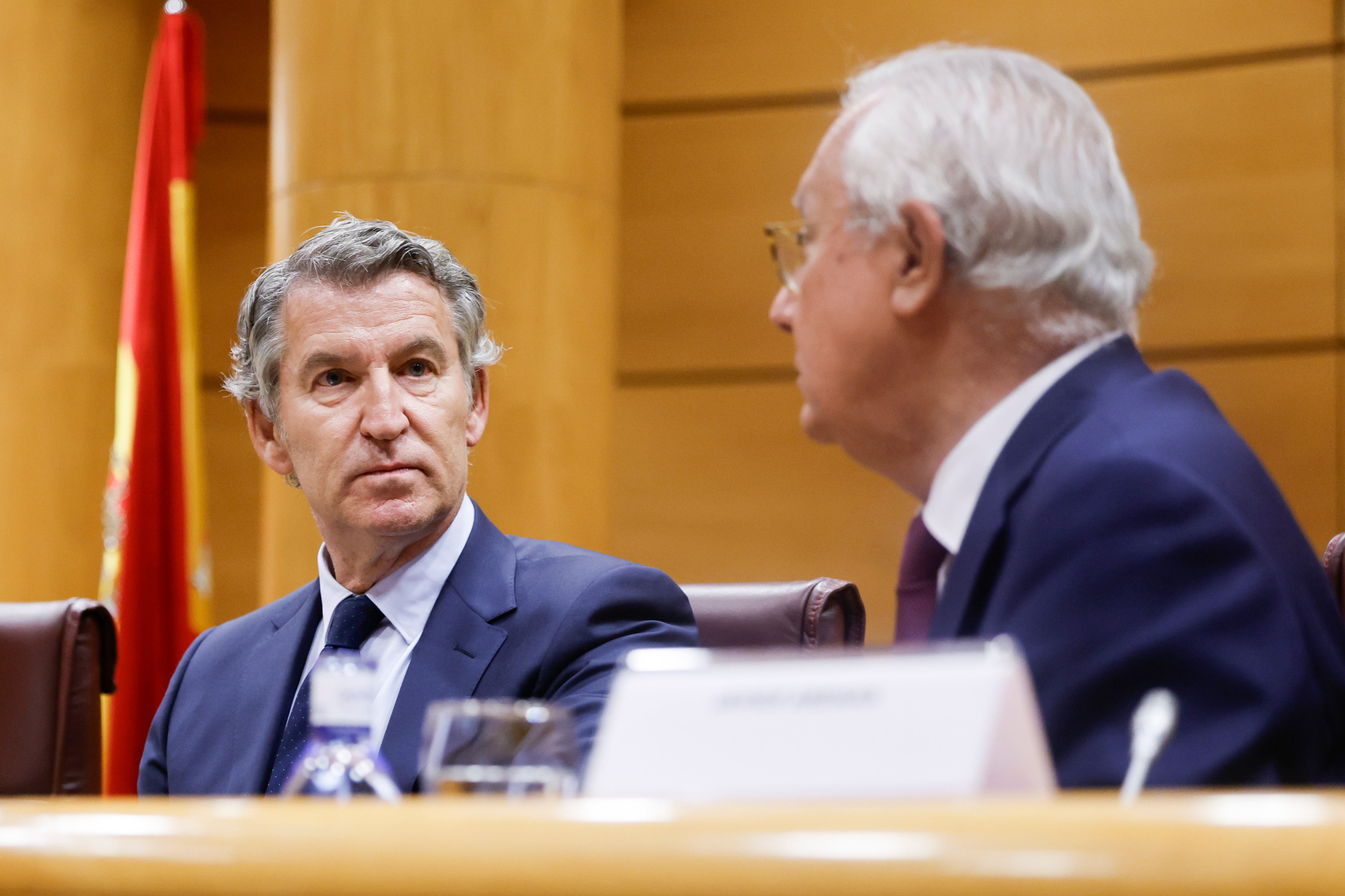 Alberto Núñez Feijóo clausura unas jornadas este martes en el Senado.