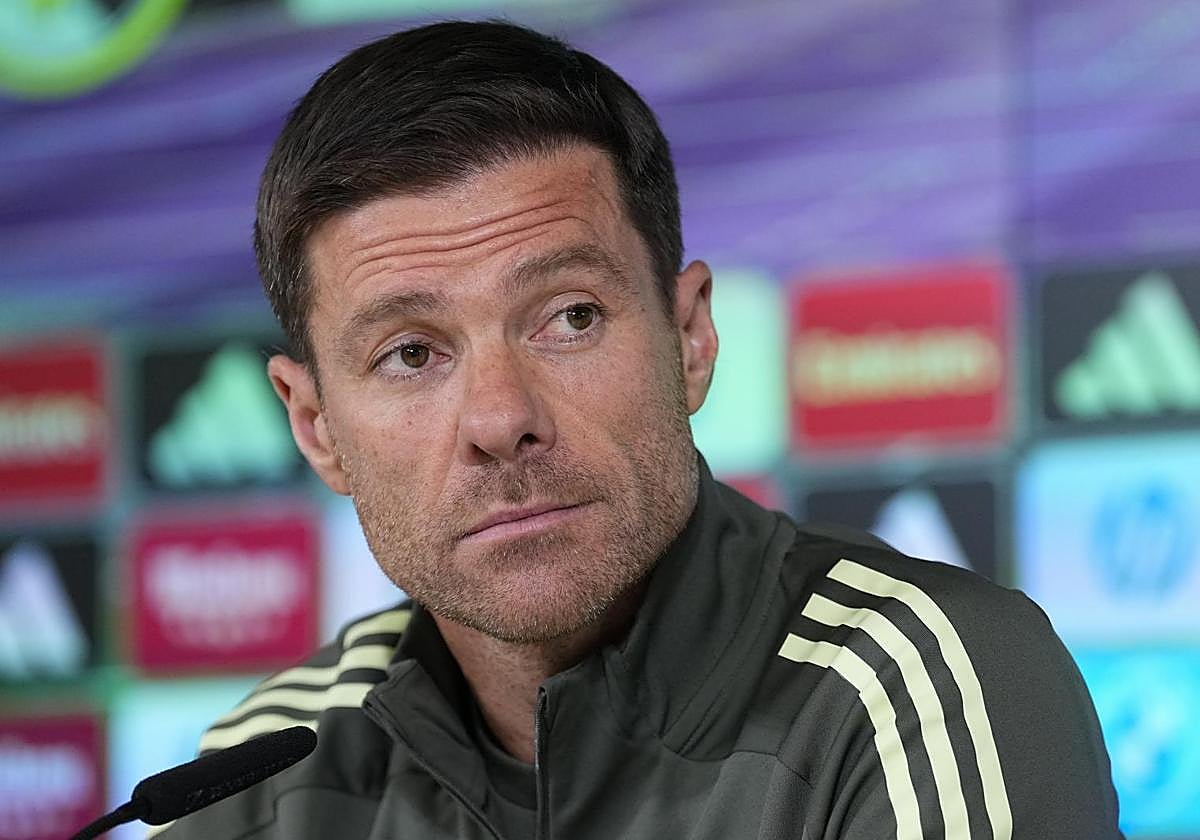 Xabi Alonso, entrenador del Real Madrid, en rueda de prensa.