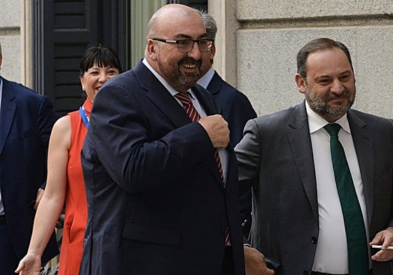 Koldo García y José Luis Ábalos en el Congreso