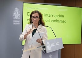 La ministra de Igualdad, Ana Redondo, el pasado miércoles en el Senado