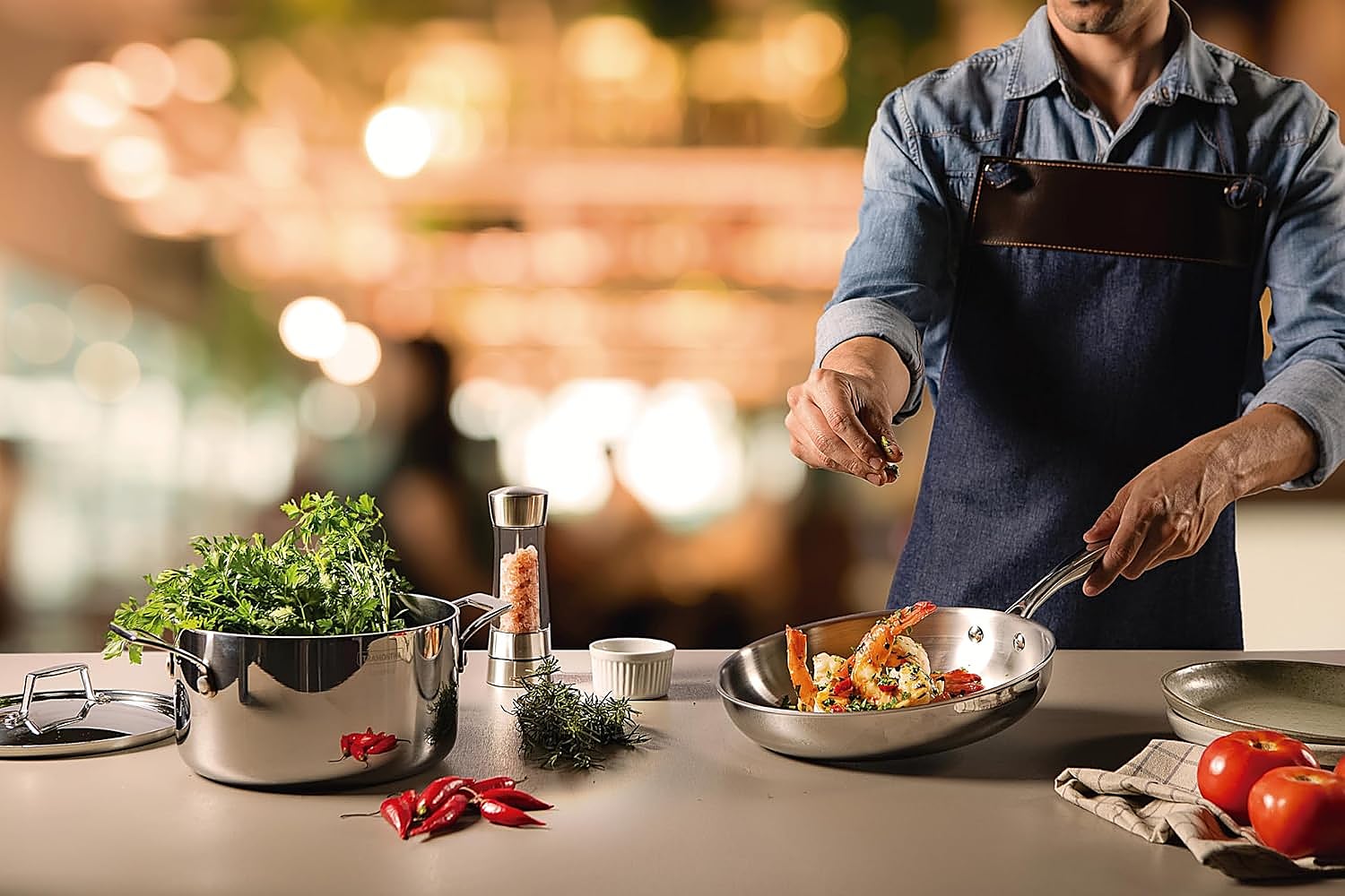 Siéntete como un auténtico chef con estas sartenes de acero inoxidable