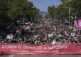 Manifestación de este sábado en Barcelona.