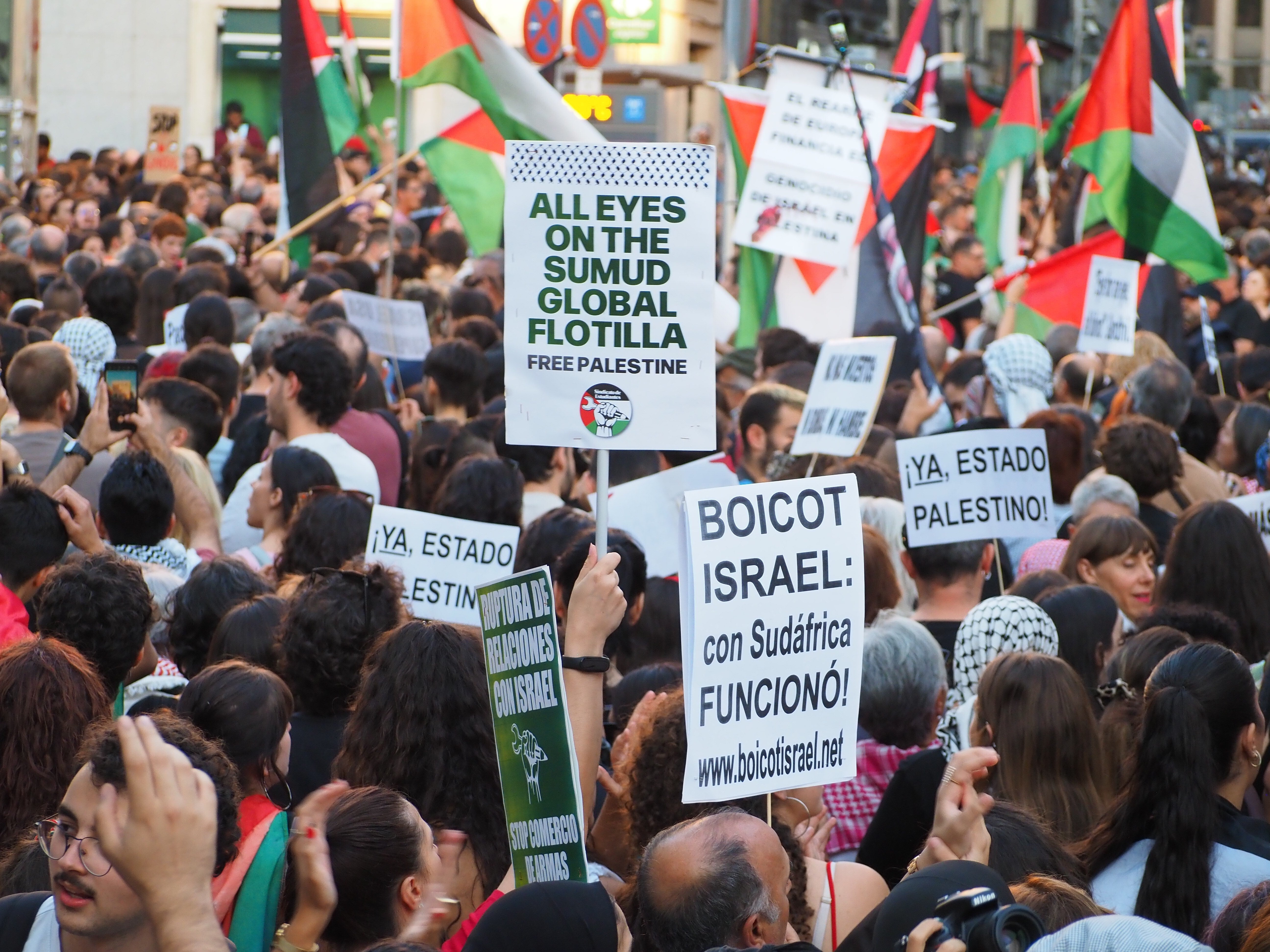Manifestación en Madrid contra Israel.