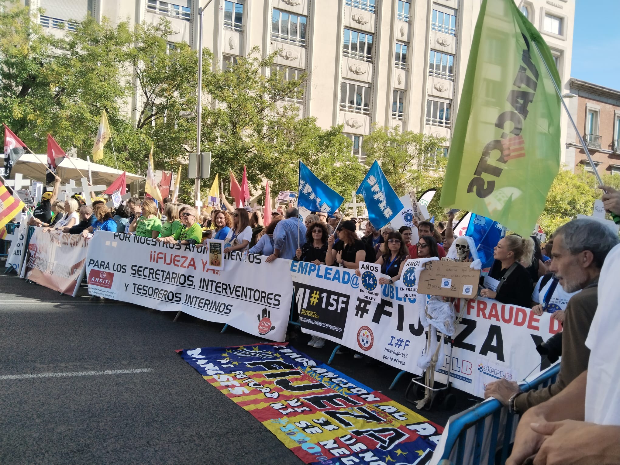 Manifestación de trabajadores públicos en las calles de Madrid.