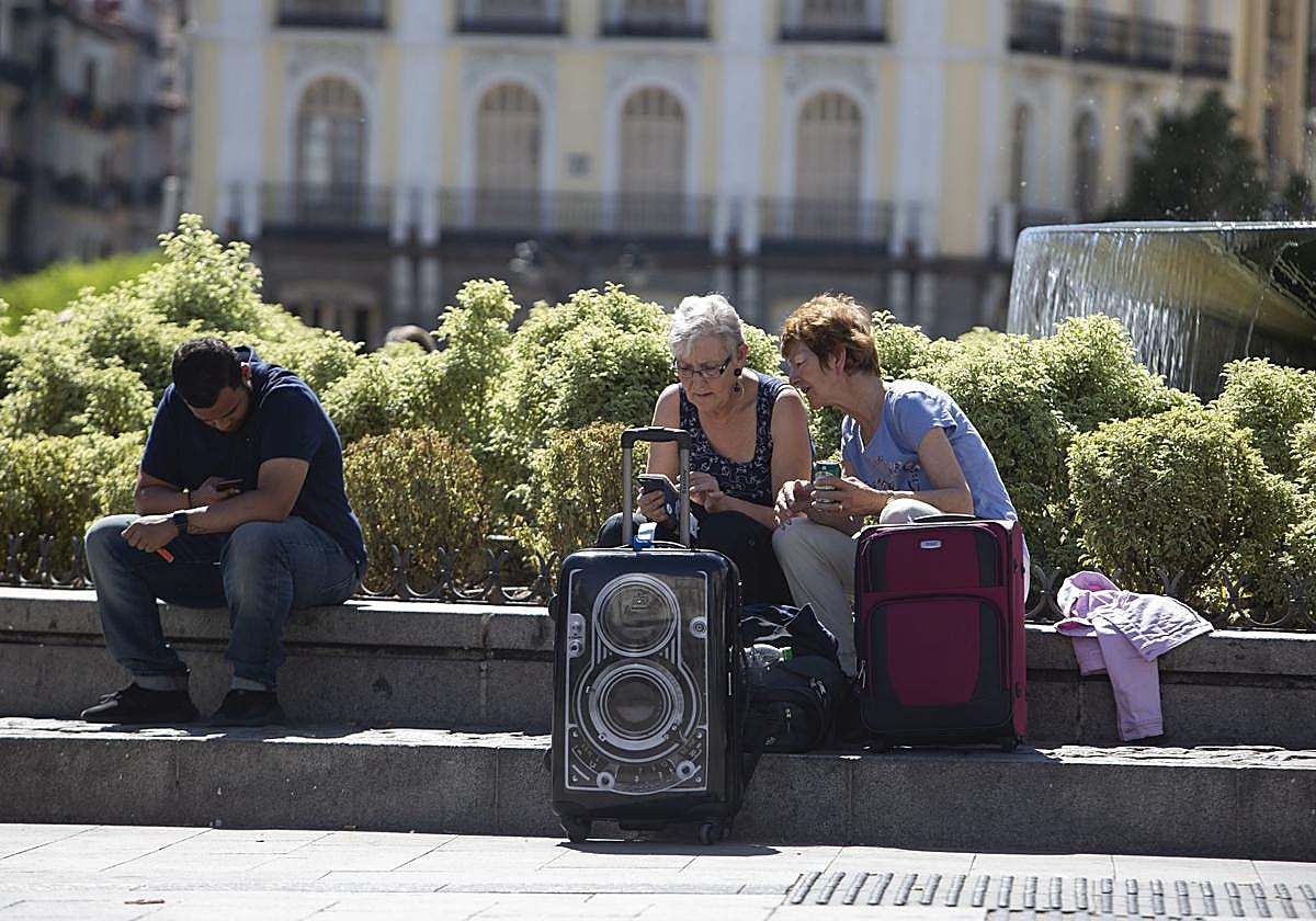 Turistas en el centro de Madrid.