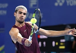 Carlos Alcaraz, durante un partido.