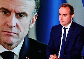 Sébastien Lecornu en el plató de France 2.