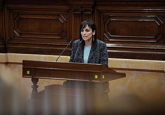 La diputada de Aliança Catalana, Silvia Orriols, durante la tercera jornada del Debate de Política General, en el Parlament de Catalunya.