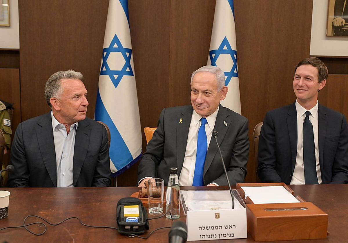 Los enviados de Estados Unidos, Steve Witkoff y Jared Kushner se reunieron con el primer ministro israelí, Benjamín Netanyahu, y visitaron la Franja.