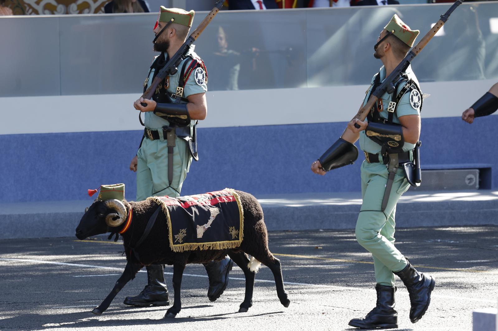 La Legión durante el desfile de las Fuerzas Armadas 
