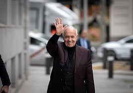 El productor televisivo, José Luis Moreno, a su llegada a la Audiencia Nacional para declarar como investigado en marzo pasado.