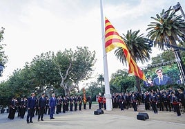 Senyera previa a la última diada.